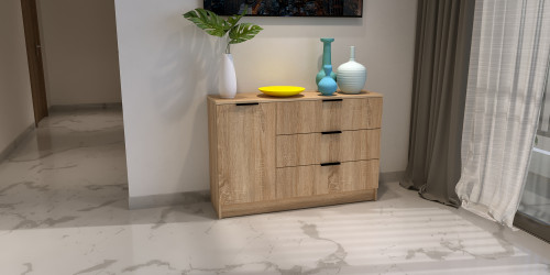 Комод на 3 ящика и 1 дверь ViA- Сити 3