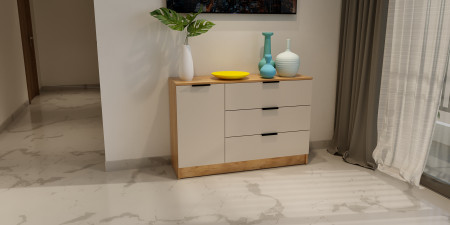 Комод на 3 ящика и 1 дверь ViA- Сити 3