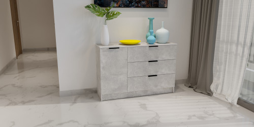 Комод на 3 ящика и 1 дверь ViA- Сити 3