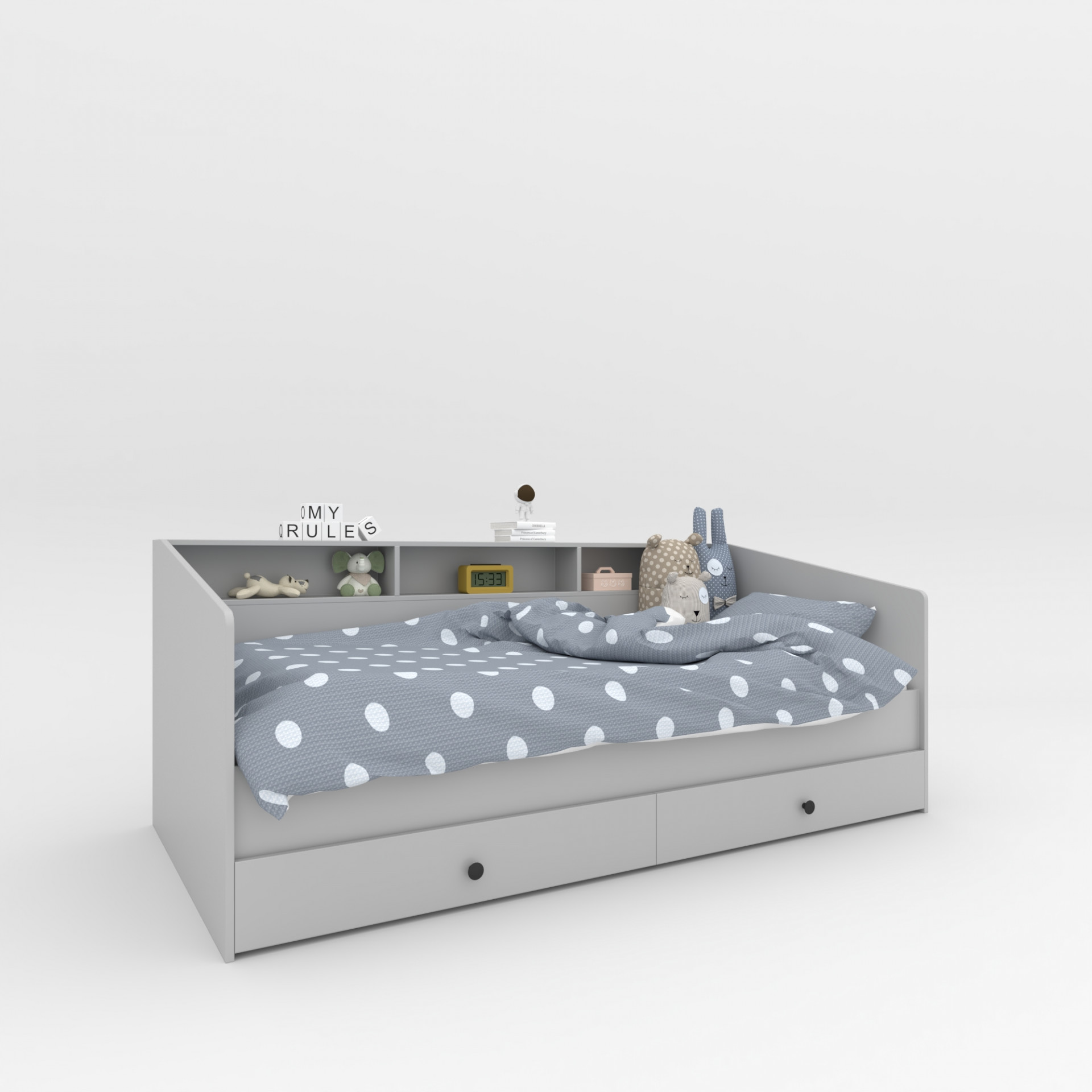 Детская кровать с шухлядами деревянная основа + ламели KOD- КР-Детская