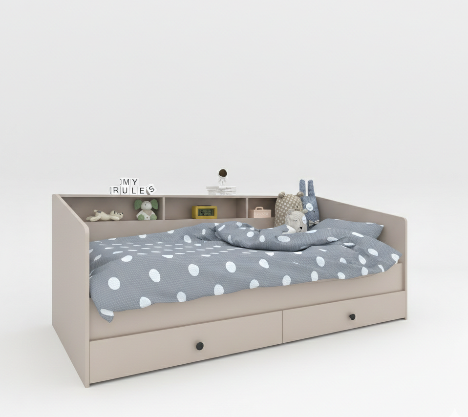 Детская кровать с шухлядами деревянная основа + ламели KOD- КР-Детская