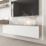 Тумба под телевизор 33х140х35 см KOD- ТУ-ТВ Ейр (белый фасад)