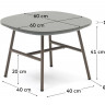 Стол кофейный Kave Home BRAMANT 60x60 см J0300038PR10 (серый/лиловый)