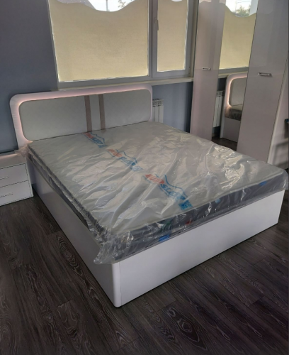 Кровать с подъемным механизмом MRK- Белладжио Глянец Белый 