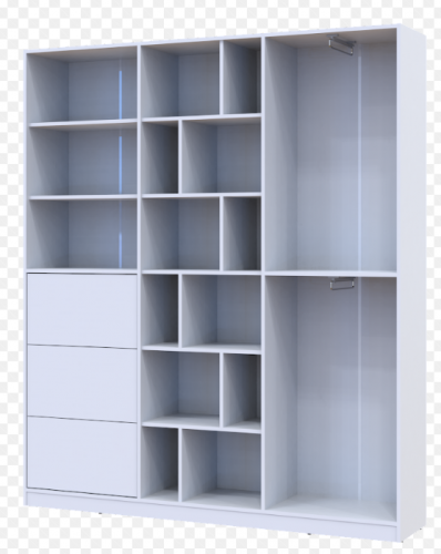 Шкаф для одежды DRS- Морган белый ДСП 180х38.5х210