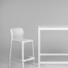 Барный стул из полипропилена Nardi DEI- Net Stool (бирюзовый/коричневый)