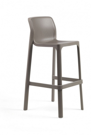 Барный стул из полипропилена Nardi DEI- Net Stool (бирюзовый/коричневый)