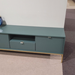Тумба RTV PIASKI NOVA RTV154, ДСП/МДФ/Зеленый, 154х56х39см 