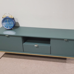 Тумба RTV PIASKI NOVA RTV154, ДСП/МДФ/Зеленый, 154х56х39см 