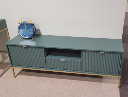 Тумба RTV PIASKI NOVA RTV154, ДСП/МДФ/Зеленый, 154х56х39см