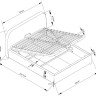 Кровать с подъемным газовым Avn- LUMINA 160 Grey 