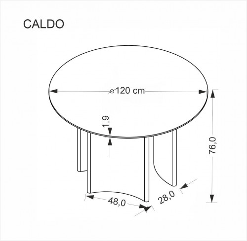Стол круглый HALMAR CALDO орех