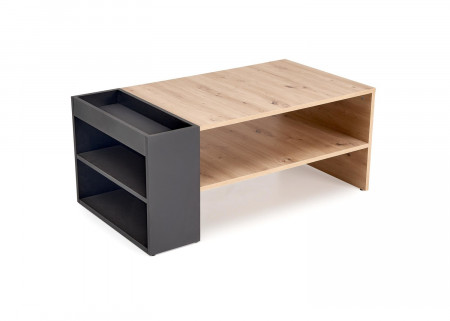 Стол журнальный HALMAR MURCIA дуб артизан/черный