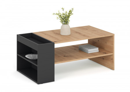 Стол журнальный HALMAR MURCIA дуб артизан/черный