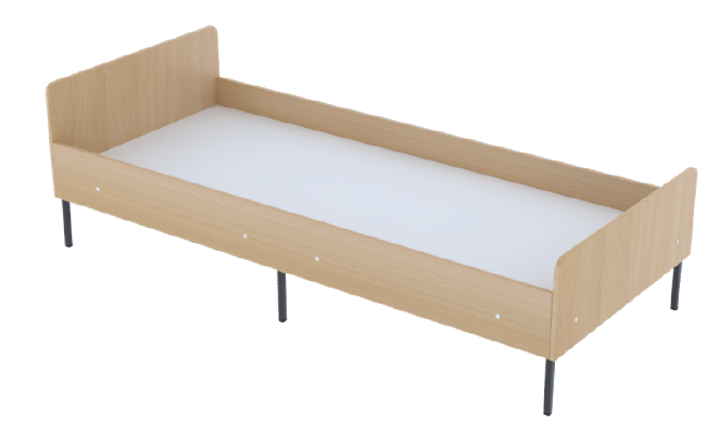 Кровать односпальная HAT- 6 ног ЛДСП