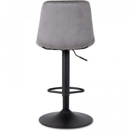 Барный стул Ont- Arcos велюр Серый