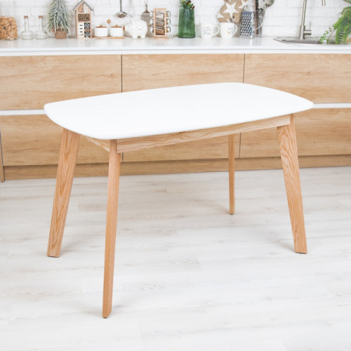 Кухонный комплект Ont- Винцензо 120 белый стол + 4 Стула Вито