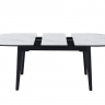Стол обеденный модерн VTR- TM-126 (белый мрамор + черный) 160-200 