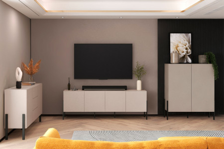 Комод на 2 двери 3 ящика Helvetia JUKON 24KSND26 (кашемир)