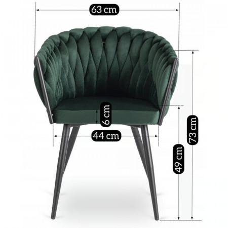 Кресло MEBEL ELITE ELENA зеленый велюр 