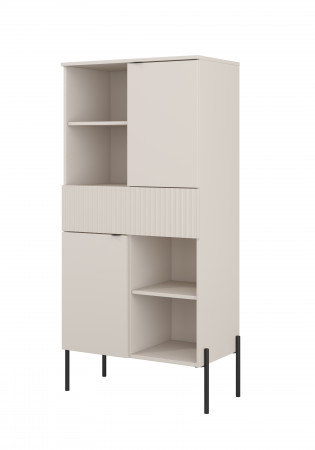 Комод на 2 двери и 1 ящик Helvetia ORE 24KROG42 (кашемир/кашемир в рубчик)