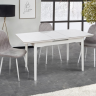 Стол раскладной BIO- Grace Нептун, белый мрамор / ноги белые 95/125*70