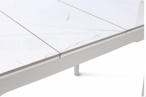 Стол раскладной BIO- Grace Нептун, белый мрамор / ноги белые 95/125*70