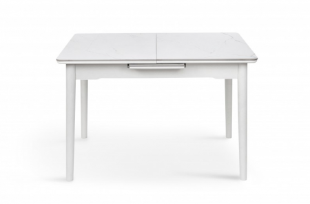Стол раскладной BIO- Grace Нептун, белый мрамор / ноги белые 95/125*70