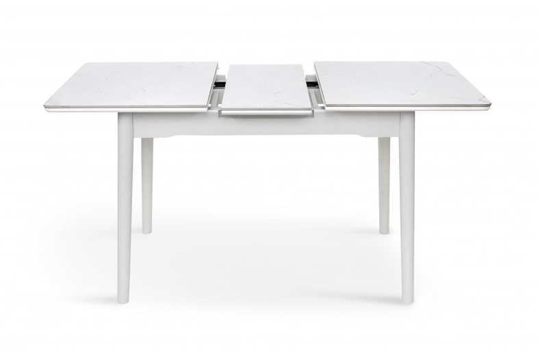 Стол раскладной BIO- Grace Нептун, белый мрамор / ноги белые 95/125*70