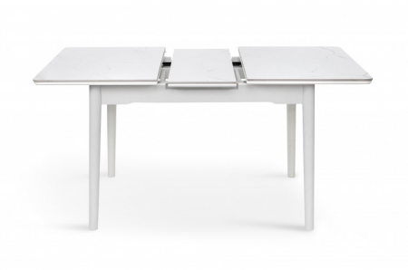 Стол раскладной BIO- Grace Нептун, белый мрамор / ноги белые 95/125*70