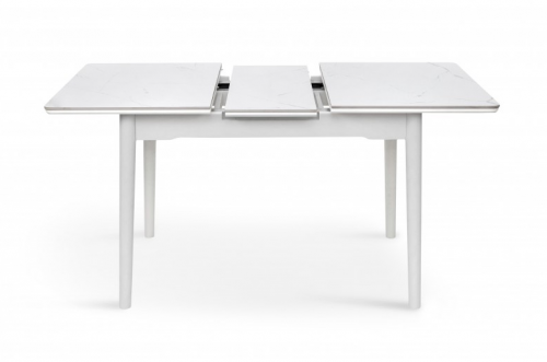 Стол раскладной BIO- Grace Нептун, белый мрамор / ноги белые 95/125*70