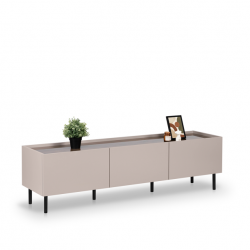 Тумба ТВ MRK- Нео 1,6 м Глянец орех макадамия/ супермат Тоффи   