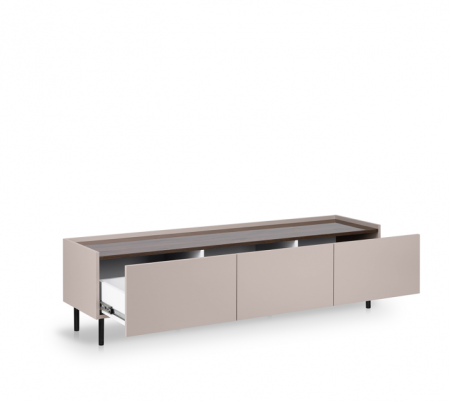 Тумба ТВ MRK- Нео 1,6 м Глянец орех макадамия/ супермат Тоффи   