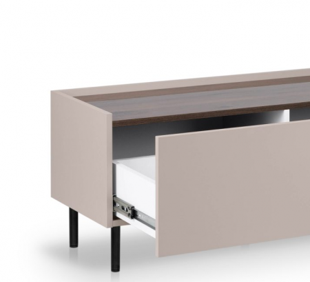 Тумба ТВ MRK- Нео 1,6 м Глянец орех макадамия/ супермат Тоффи   