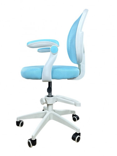 Кресло вращающееся детское с подставкой для ног Perfect KIDS BLUE 