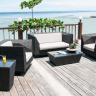 Стол кофейный из техноротанга Alexander Rose TEA- OCEAN MALDIVES TABLE 1.0M X 0.6M