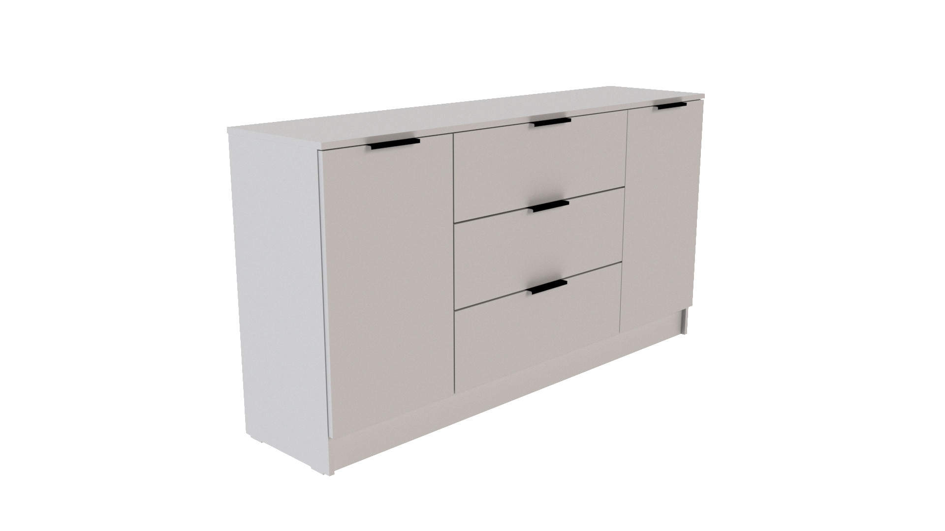 Комод на 3 ящика и 2 двери ViA- Сити 4