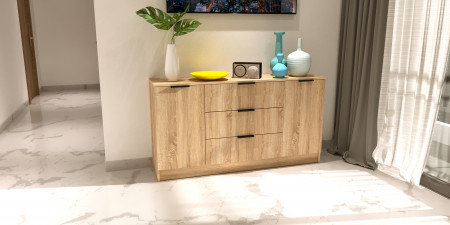 Комод на 3 ящика и 2 двери ViA- Сити 4