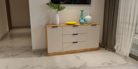 Комод на 3 ящика и 2 двери ViA- Сити 4