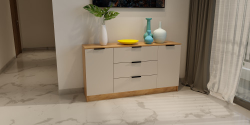 Комод на 3 ящика и 2 двери ViA- Сити 4