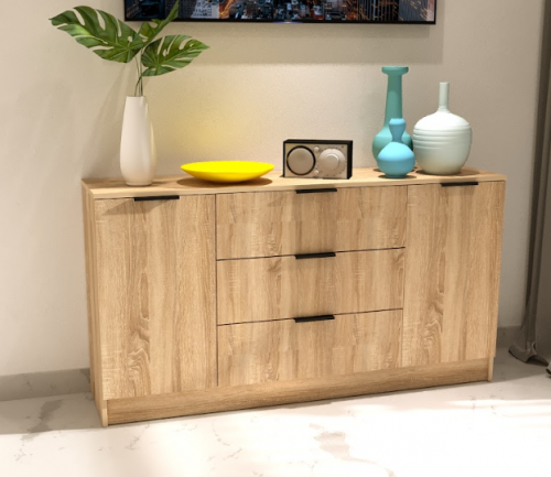 Комод на 3 ящика и 2 двери ViA- Сити 4