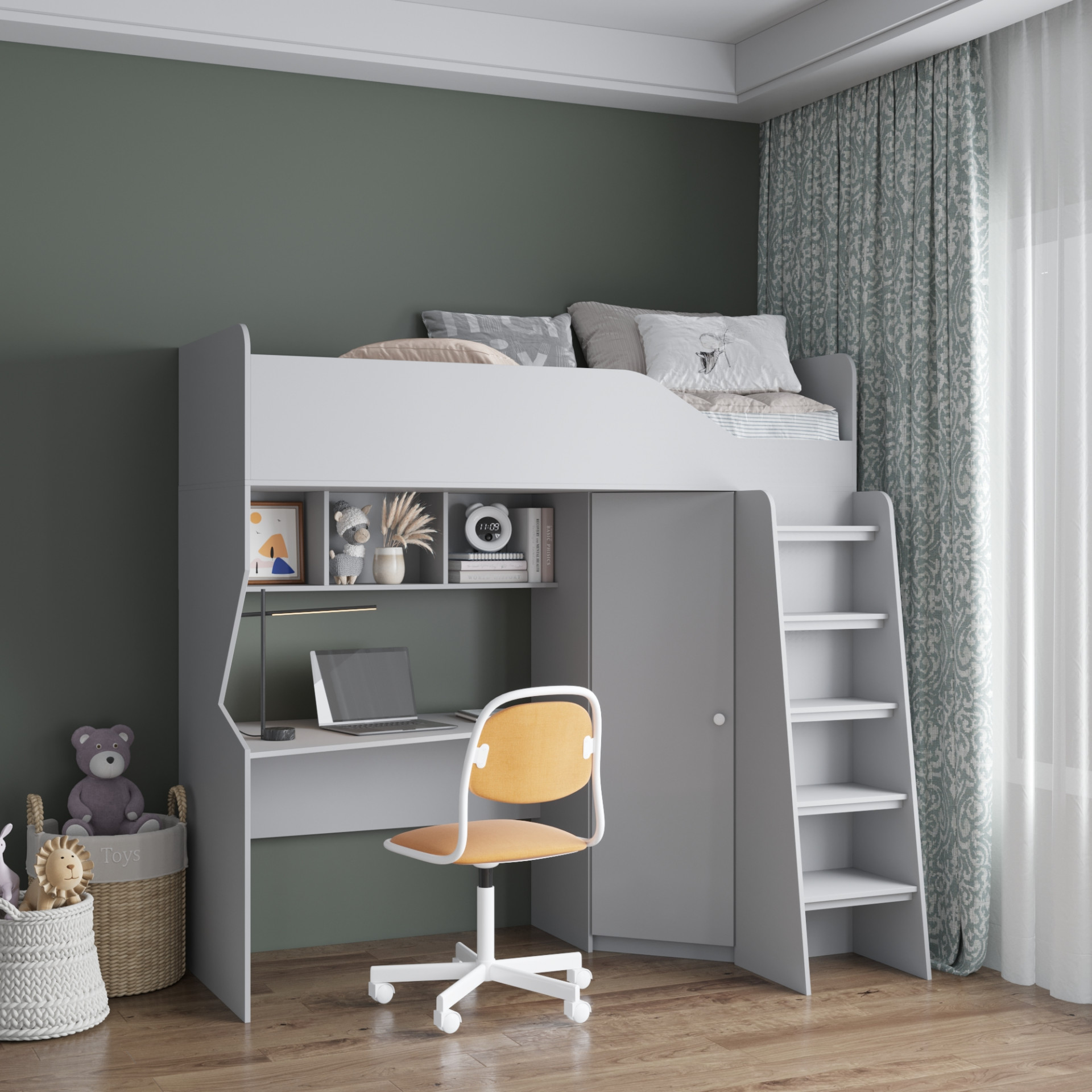 Детская кровать 3 в 1 195х202х83 KOD- КР-Горище