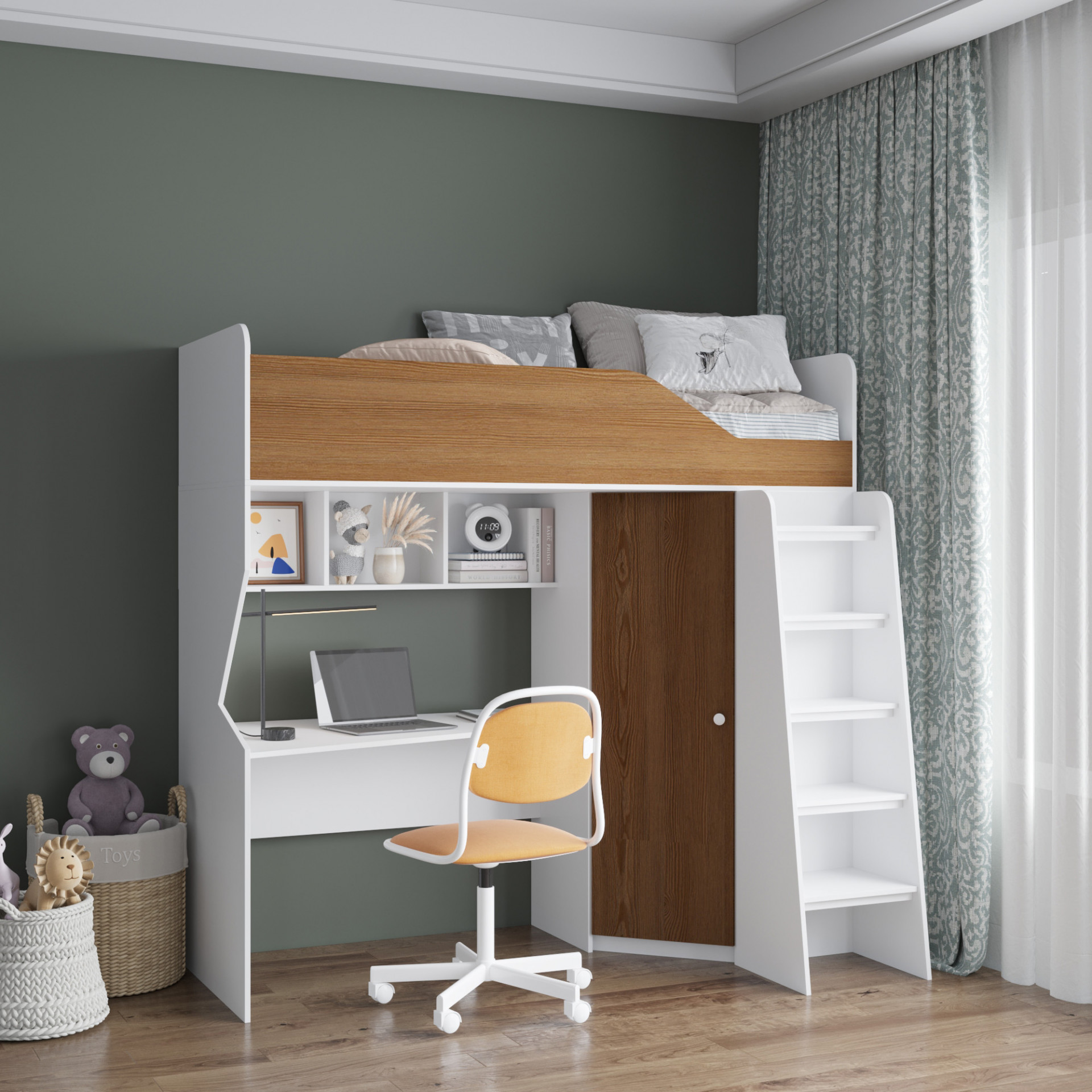 Детская кровать 3 в 1 195х202х83 KOD- КР-Горище