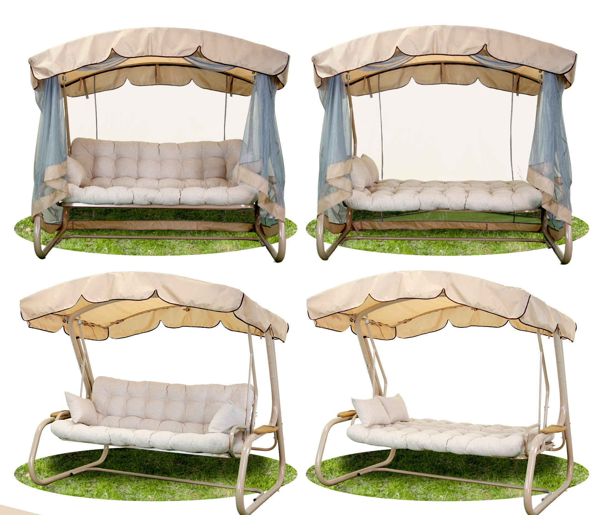 Качель с откидной спинкой и москитной сеткой GG- Валенсия (арт 050)