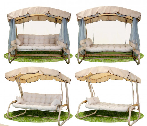 Качель с откидной спинкой и москитной сеткой GG- Валенсия (арт 050)