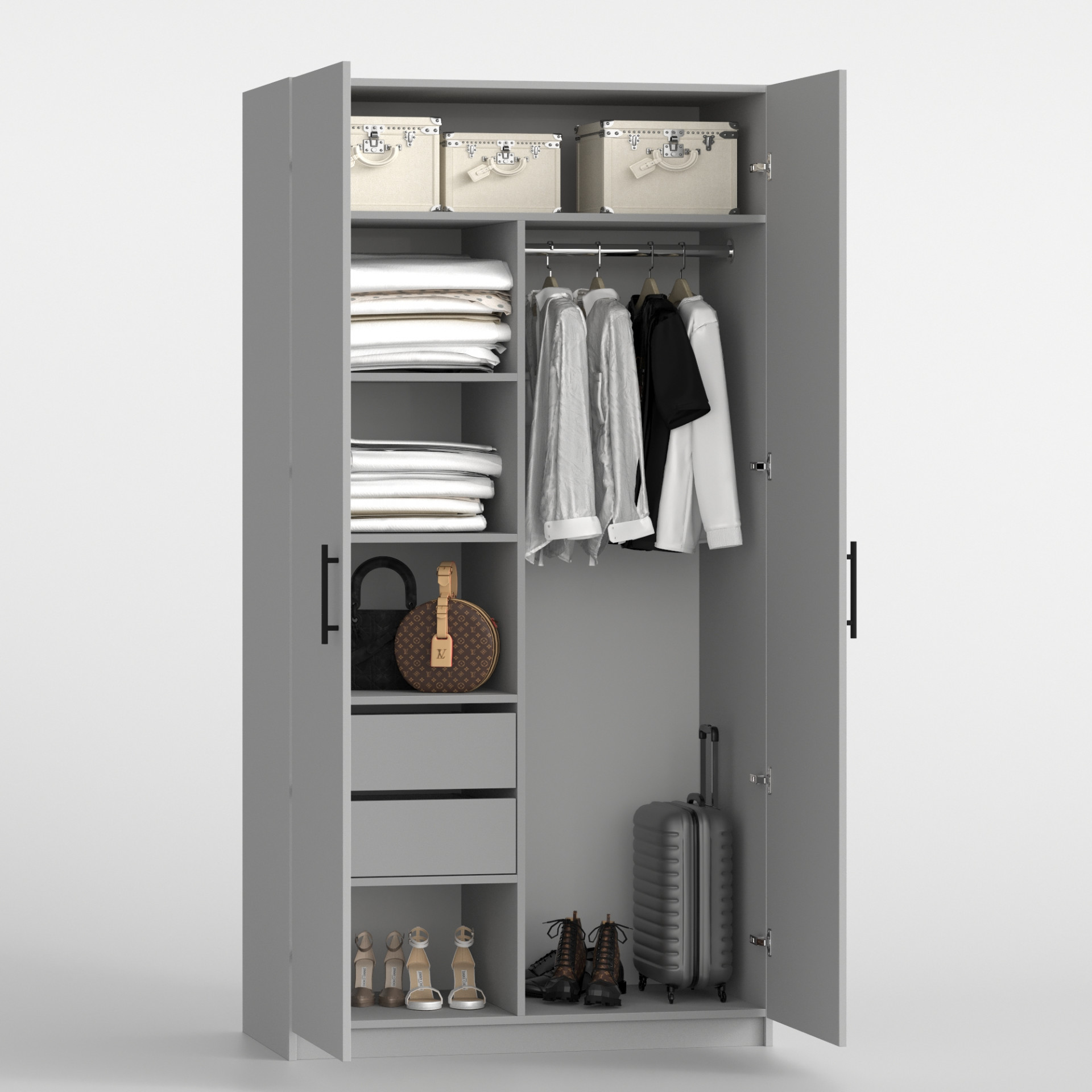 Шкаф 195х100х52 cм KOD- ШК-100 ящ