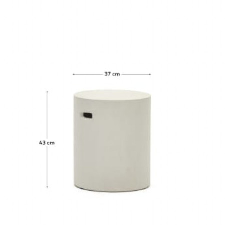 Стол/подставка Kave Home AIGUABLAVA Ø37 см J2200017PR05 (белый)