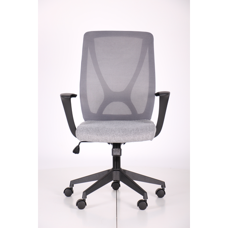 Кресло офисное AMF- Nickel Black (сиденье Сидней-20/спинка Сетка SL-16 серая)