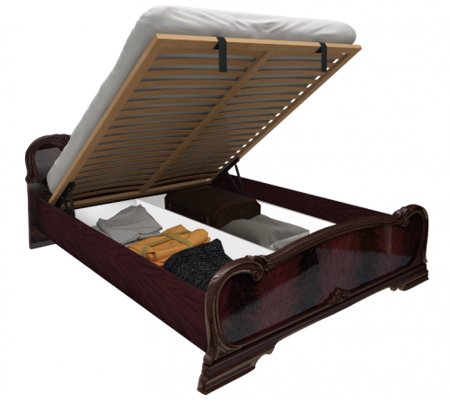 Кровать с подъемным механизмом MRK- Футура Перо Рубино 160х200