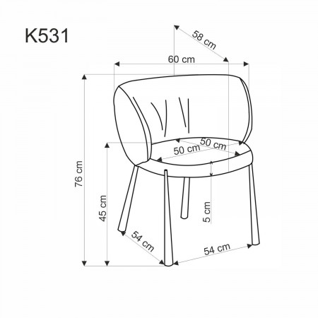 Стул обеденный Halmar K-531 (бежевый, горчичный, пепельный)